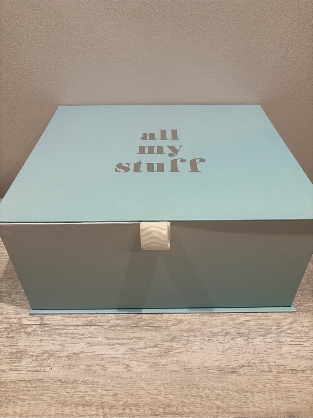 Light Blue 'all my stuff' Storage Box